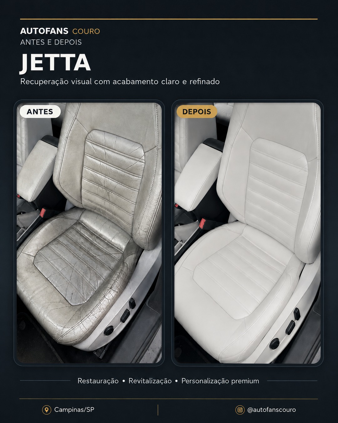 Jetta antes e depois AutoFans Couro
