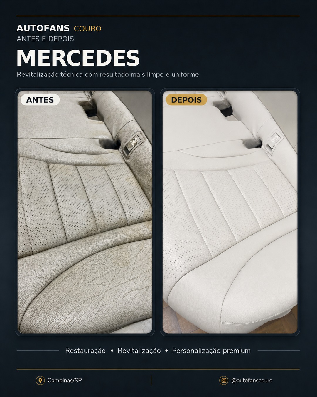 Mercedes antes e depois AutoFans Couro