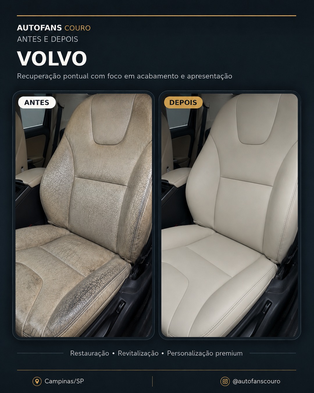 Volvo antes e depois AutoFans Couro